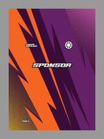 A vibrant background featuring a gradient of purple and orange with dynamic, angular shapes vector