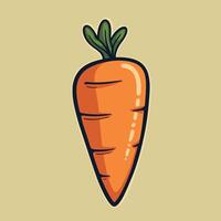 a drawing of a carrot with a green stem on it vector