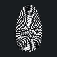 a fingerprint with the word fingerprint on it vector
