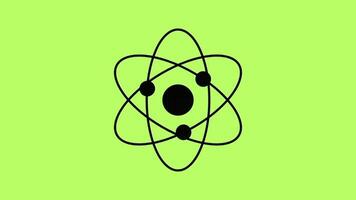 physics proton animation isolated on green screen background video