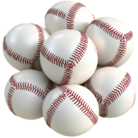 Realistic Baseball Ball with Stitched Design on Transparent Background png