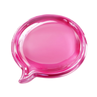 a pink speech bubble on a transparent background png