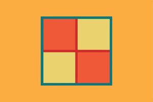 Four-Square Geometric Pattern in Vibrant Colors vector