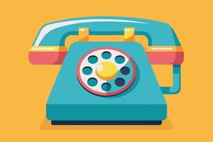 Retro Dial-Up Telephone Icon vector