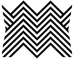 Abstract black and white zigzag pattern design vector