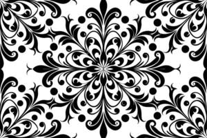 Elegant Black and White Damask Pattern Design vector