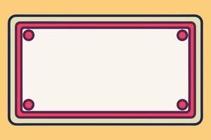 Empty picture frame on an orange background vector