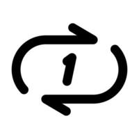 flat style illustration of the music repeat icon vector