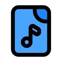 Note File Music icon illustration style vector