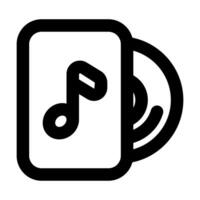 Note Music line icon vector
