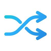 shuffle icon gradient style vector