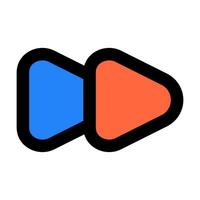 backward forward line color icon vector