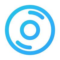 Record Stop Disk icon vector