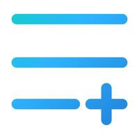 add list icon illustration gradient style vector
