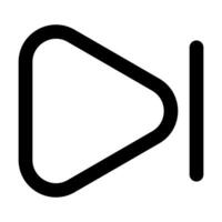 a black and white icon of a play button vector