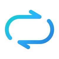 flat of the music repeat icon vector