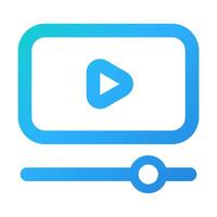 Play icon illustration gradient gradient style vector