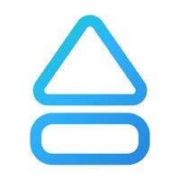 eject icon illustration gradient style vector
