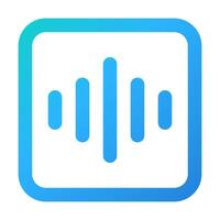the sound icon with a blue and white background vector