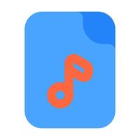 Note Music icon illustration flat style vector