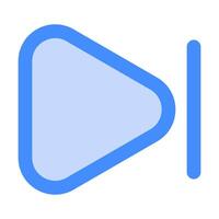 backward forward icon illustration blue color style vector
