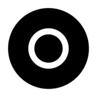 Record Stop Disk icon style glyph vector