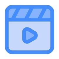 a player icon with a blue background vector