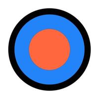 Record Stop Disk icon illustration black outline style vector