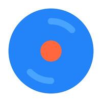 Record Stop Disk icon illustration flat style vector