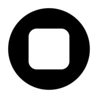 Record Stop Disk icon illustration style glyph vector