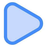 a blue play button with a white background vector