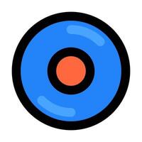 Record Stop Disk icon illustration outline style vector