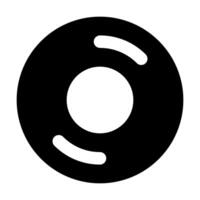 Record Stop Disk icon illustration glyph style vector