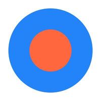 Record Stop Disk icon illustration flat color style vector