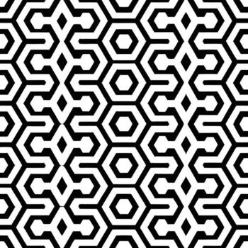 geométrico modelo negro y blanco hexagonal forma. vector