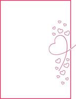 Red frame with hearts for Valentine's Day elegant heart motif, vector