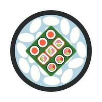 Assorted Sushi Platter vector