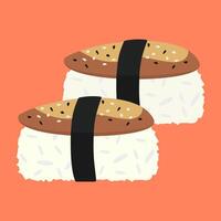Sesame-Crusted Nigiri Sushi vector