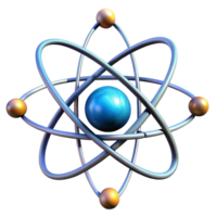 3D Rendering of an Atom Model Science png