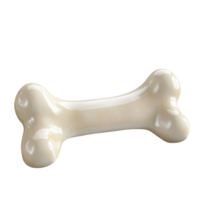 3D-rendered glossy dog bone on transparent background png