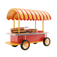 Vintage Popcorn Cart with Carnival Theme png