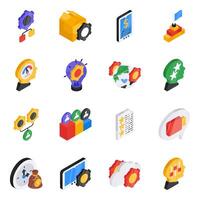 Set of Coding and Programming Flat Icons vector