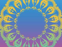 Mandala Art Pattern. For Design Background. Illustration. Gradient color. vector