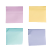 Pastel colored sticky notes arranged in a grid pattern design idea png