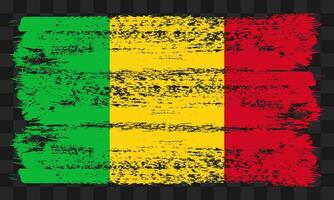 Mali flag in grunge style vector