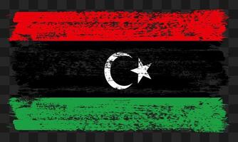 Libya flag in grunge style vector