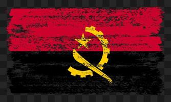 Angola flag in grunge style vector