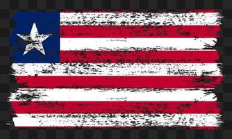 Liberia flag in grunge style vector