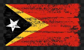 East Timor flag in grunge style vector