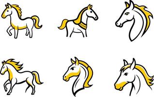 Set Horse Icon vector